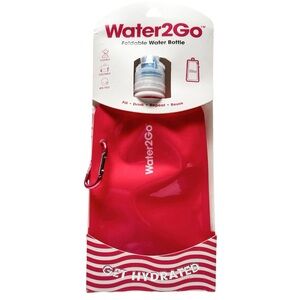 Water2Go Foldable 20oz Water Bottle With Spout And Clip